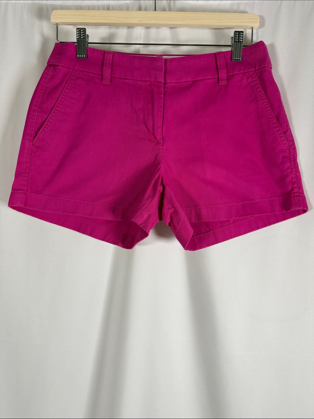 J. Crew Factory Bright Magenta Cotton Blend Shorts
